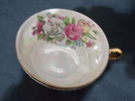Pearlescent Tea Cup and Saucer