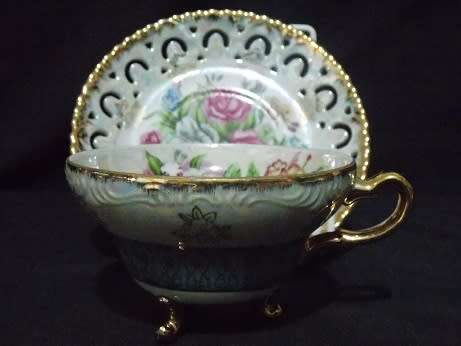 Pearlescent Tea Cup and Saucer