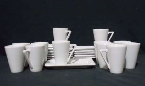 Set of Twelve Starter Plates with Sauce Cups