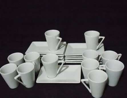 Set of Twelve Starter Plates with Sauce Cups