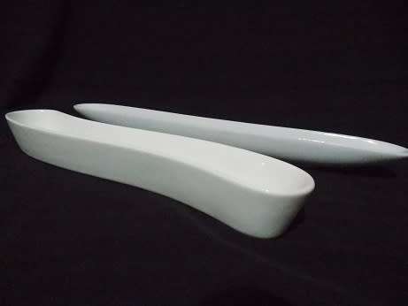 Set of Two Porcelain Snack Bowls