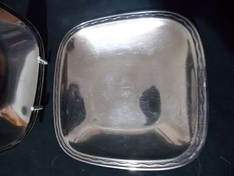 Two  Swedish Silver Plated Snack Plates