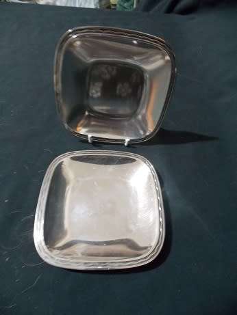 Two  Swedish Silver Plated Snack Plates