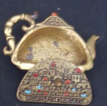 Brass Tea Bag Bowl from Jerusalem