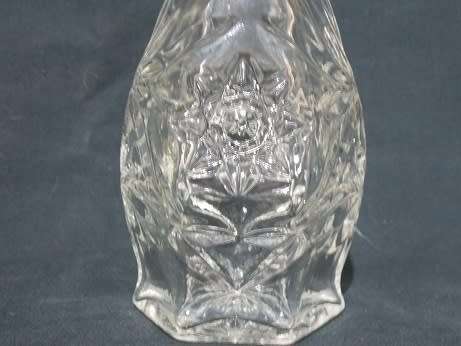 Pressed Glass Olive Oil Bottle