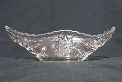 Pressed Glass Bowl with Star Design