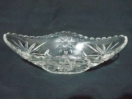 Pressed Glass Bowl with Star Design