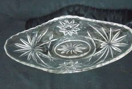 Pressed Glass Bowl with Star Design