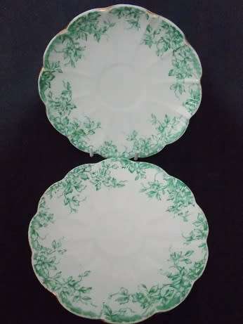 Set of Two Antique Glebe Street Potteries Saucers
