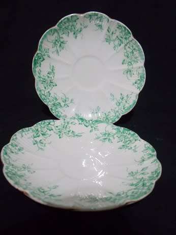 Set of Two Antique Glebe Street Potteries Saucers
