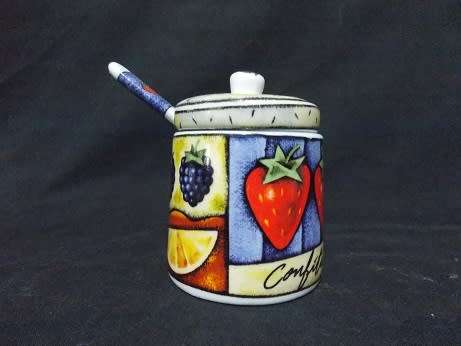 Beautiful Porcelain Jam Pot