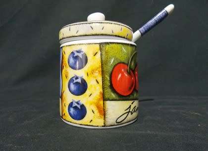 Beautiful Porcelain Jam Pot