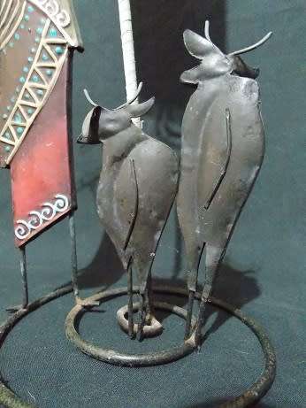 Ethnic Steel Candle Holder