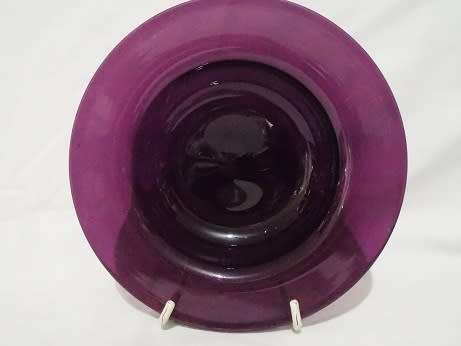 Set of Three Purple Glass Bowls