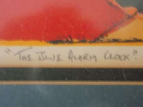 Stunning James Durno Blue Alarm Clock Framed Numbered Print