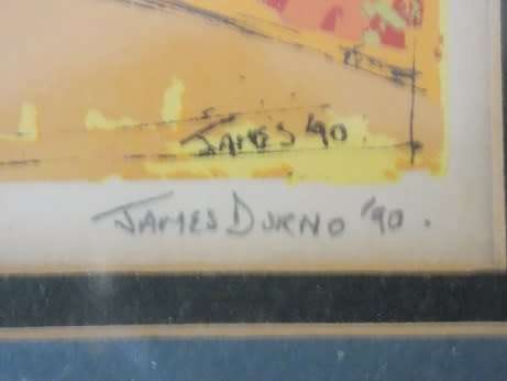 Stunning James Durno Blue Alarm Clock Framed Numbered Print