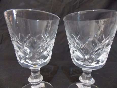 Set of Two Glass Sherry Glasses