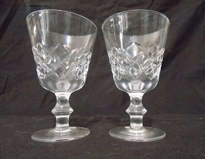 Set of Two Glass Sherry Glasses