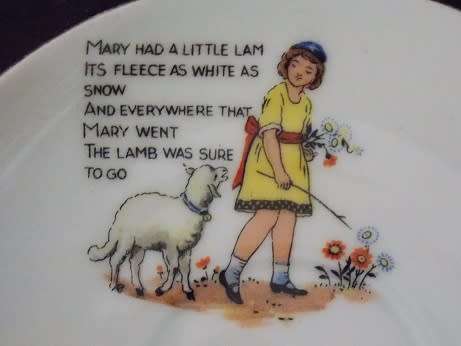 Rare Find Union K Czechoslovakia Cup and Saucer with Nursery Rhymes