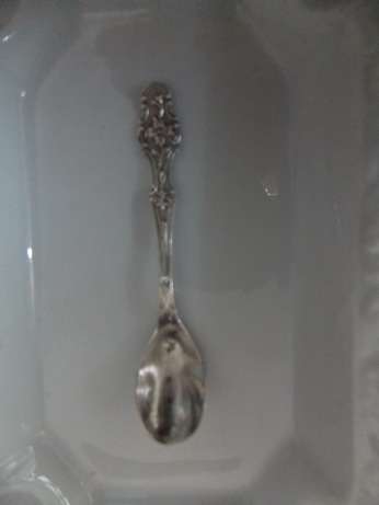 Pretty Silver Condiment Teaspoon