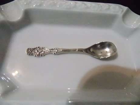 Pretty Silver Condiment Teaspoon