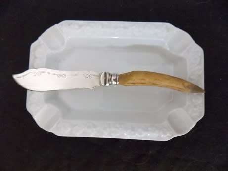 EPNS Butter Knife with Horn Handle