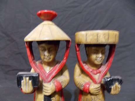 Set of Two Antique Thai Stone Figurine
