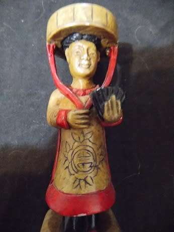 Set of Two Antique Thai Stone Figurine