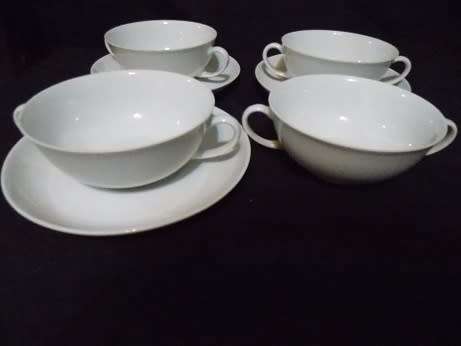 Arzberg , Germany Set of Seven  Soup Bowls and Saucers