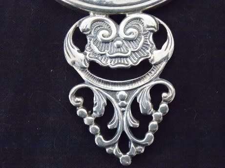 Great Silverplated Antique Hand Mirror