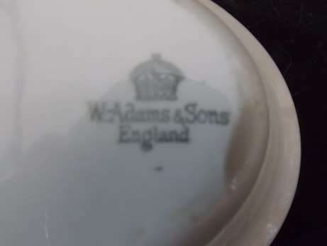 W Adams & Sons England Porcelain Soap Bowl