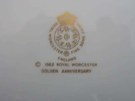 Golden Anniversary Royal Worcester Snack Plate