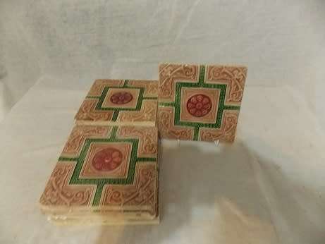 Set of Antique Eleven Beautiful Fireplace Tiles