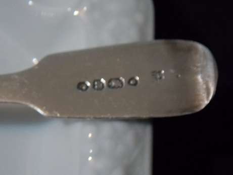 Set of Four Silver Fiddler Pattern Teaspoons