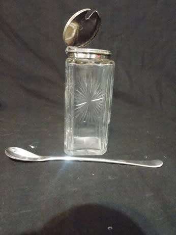 Great Crystal and Silver-Plated Condiment Set