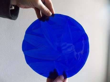 Beautiful Dark Blue Glass Snack Plate