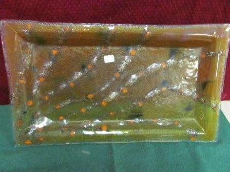 Stunning Italian Yellow Glass Tray