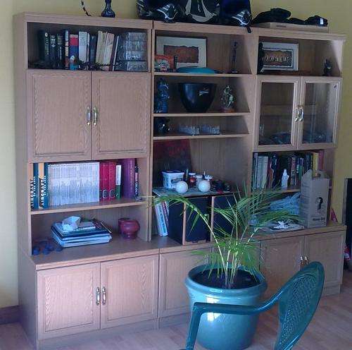 Wall unit - Oak finish
