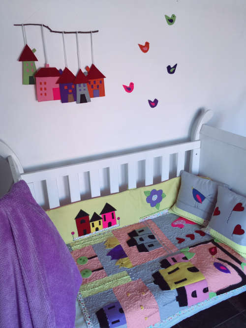 Custom handmade nursery cot linen