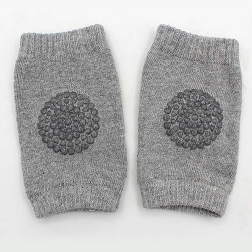 Baby crawling knee or elbow pads - Light Grey