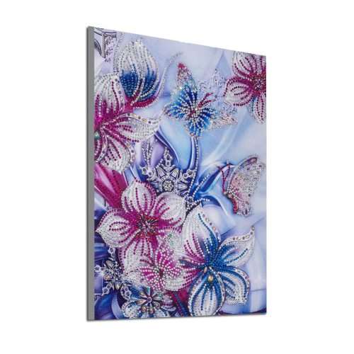 5D Diamond paint by numbers - DZ126 Flowers & Butterflies