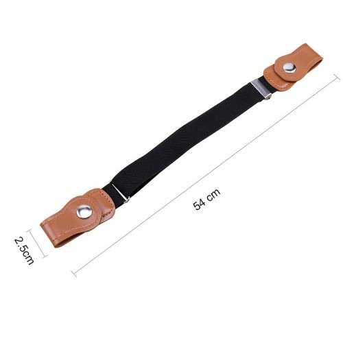 Invisible Belt No Bulge No Hassle Buckle-Free Elastic Belt For Jeans - Khaki