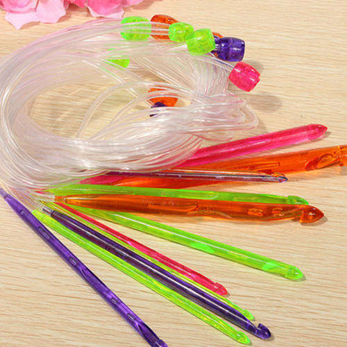 12 Pce Plastic Afghan hooks
