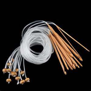 12 Pce Bamboo Afghan hooks