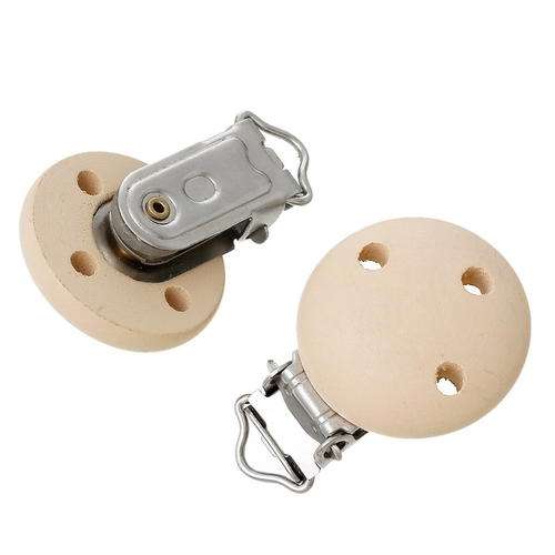 Wood Dummy (Pacifier) clip - Natural