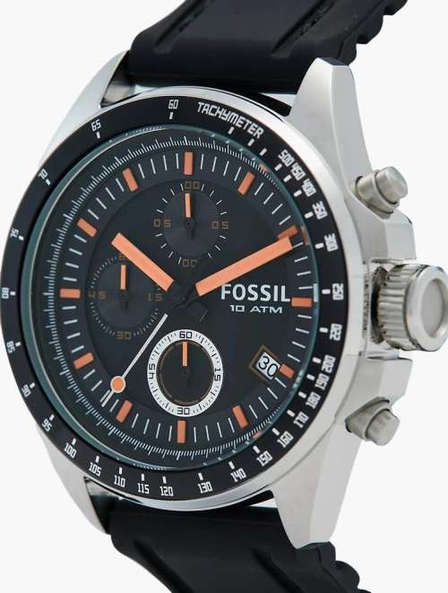 Fossil Black & Silver Sport Decker Analog Watch