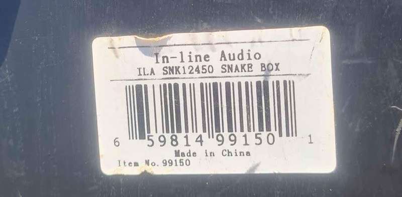Untested In Line Audio Snake Box: 12 Channels