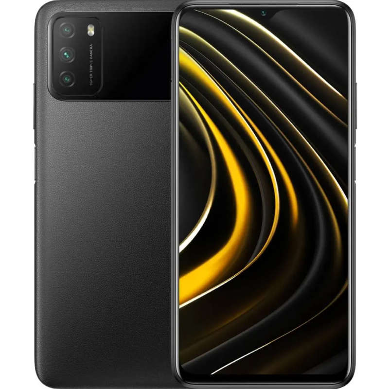 Xiaomi POCO M3 Smartphone 6.53 Inch 1080P FHD, 4GB+128GB Mobile Phone Power Black