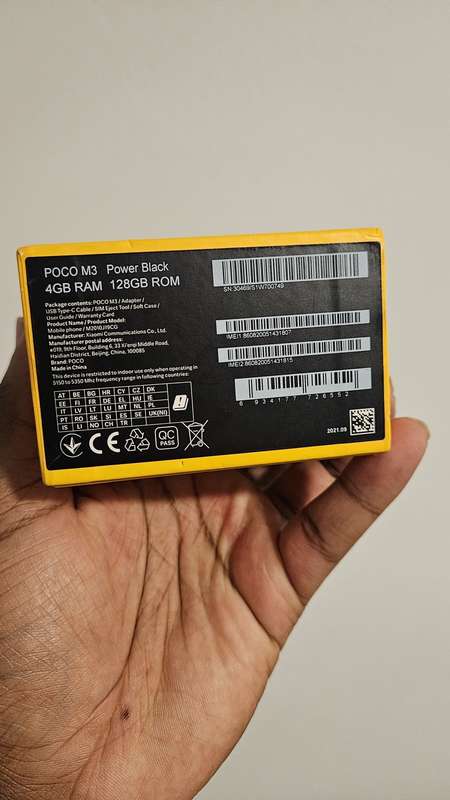 Xiaomi POCO M3 Smartphone 6.53 Inch 1080P FHD, 4GB+128GB Mobile Phone Power Black
