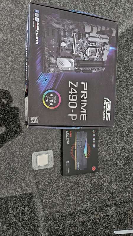 10th gen Lga1200 Combo Asus PRIME Z490-P + Intel® Core i7-10700T Processor + Case + Accessories